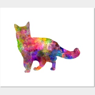 somali cat in watercolor Posters and Art